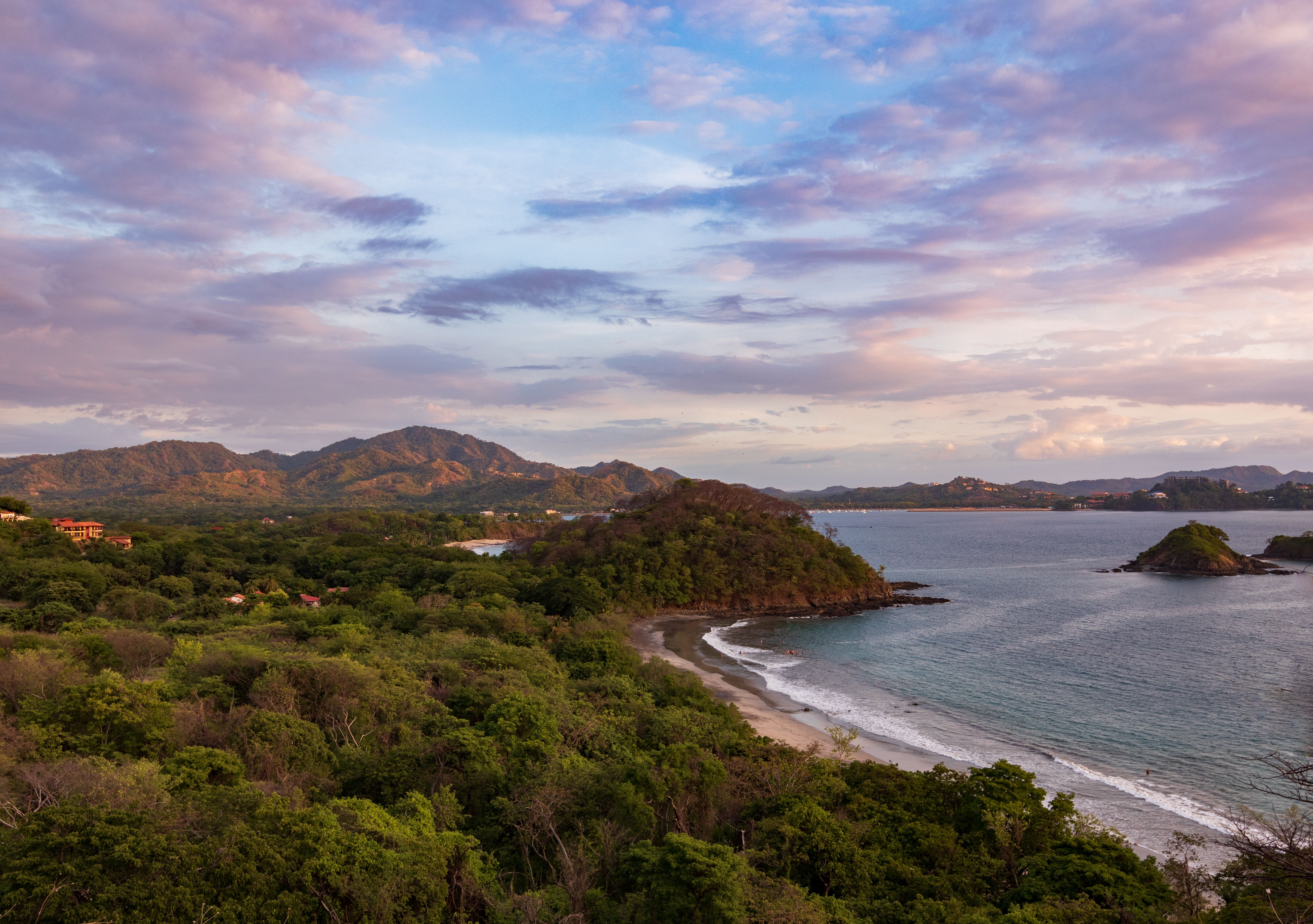 Lush jungle coastline and pristine Pacific waters of Costa Rica